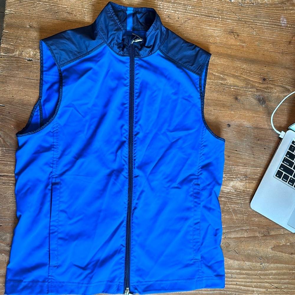 Two Toned Blue Polo Ralph Lauren Men’s Golf Vest (small)
